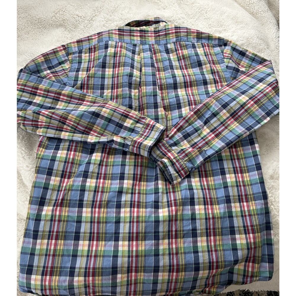 Ralph Lauren XL Multicolor Plaid Button-Up Long Sleeve Mens Cotton Preppy Casual - Picture 5 of 5